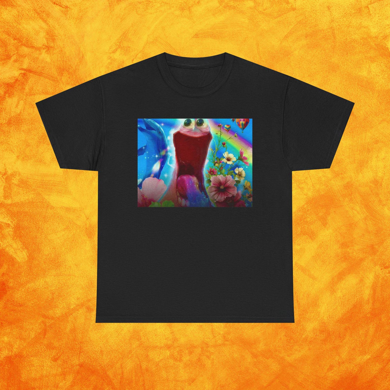 Happy Patrick meme shirr, viral funny Patrick tee to share with friends, sunshine and rainbows meme, viral TikTok meme , brainrot meme tee M