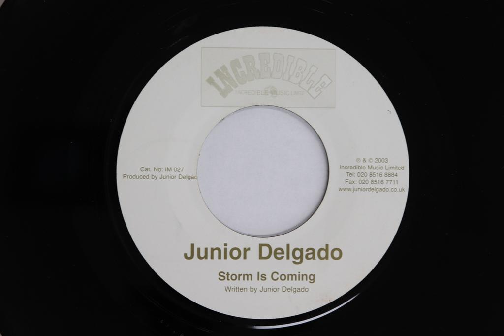 7inch Record JUNIOR DELGADO - Storm Is Coming / Version IM027 Incredible Musi 2003 UK Reggae, Ska & Dub Used
