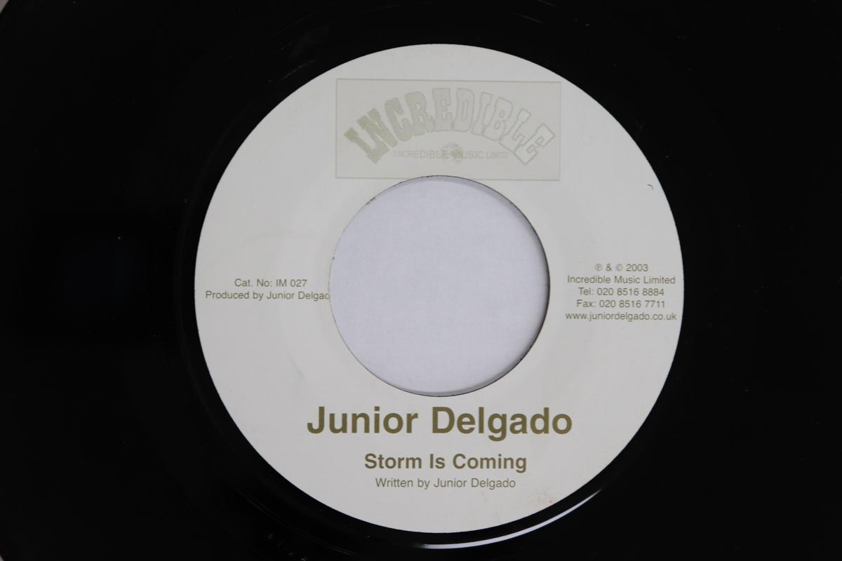

7inch Record JUNIOR DELGADO - Storm Is Coming / Version IM027 Incredible Musi 2003 UK Reggae, Ska & Dub Used
