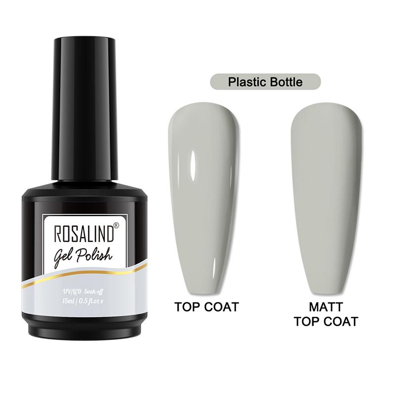 ROSALIND 15 ml semipermanenter Gel-Nagellack, matter Überlack, Gel-Lack
