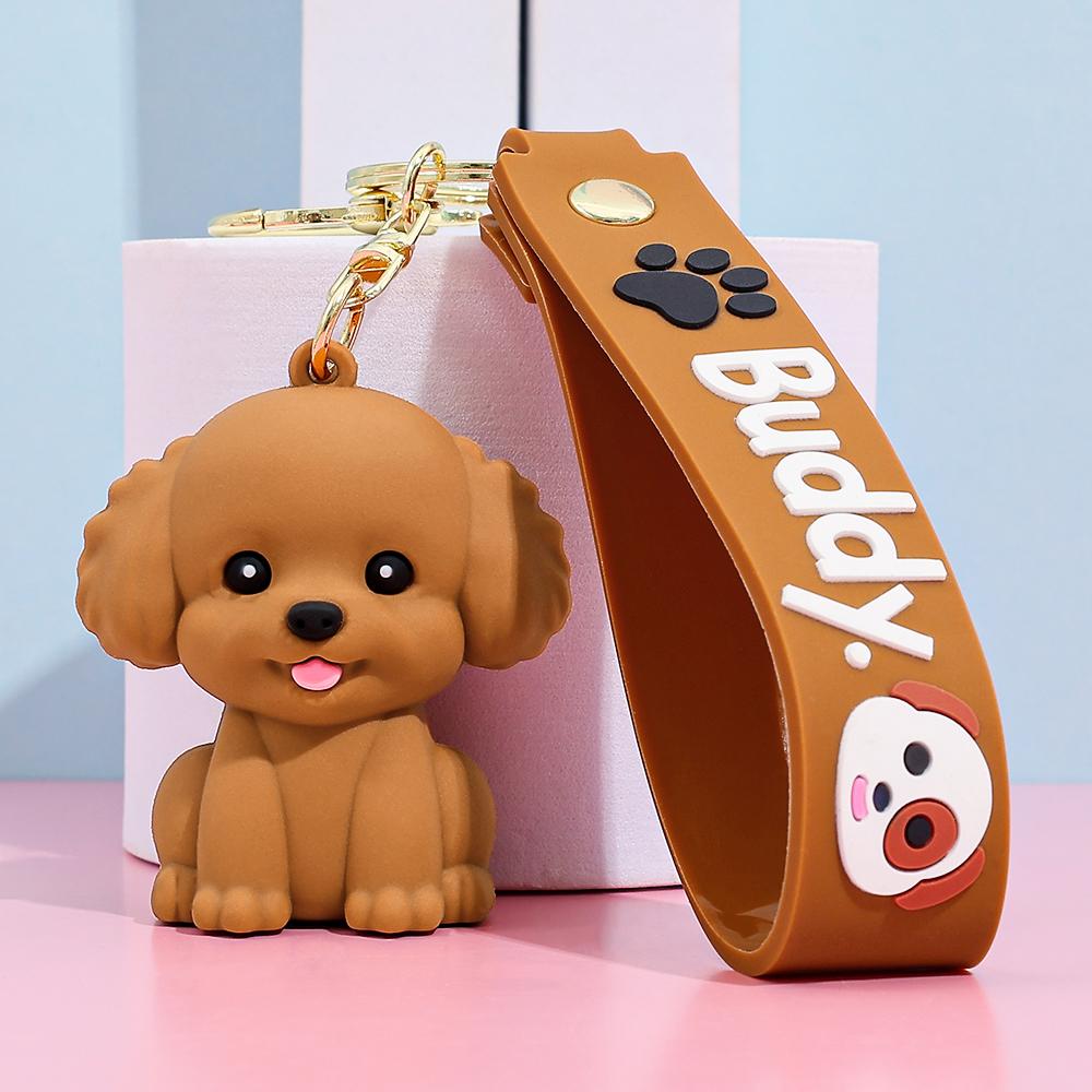 

Cute Dog Keychain with 3D Design - Detailed Puppy Figure Keyring for Keys or Bag, Perfect Gift for Pet Lovers & Family