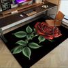 1pc Rose Bloom Themed Rug for Home Decor, Non-slip Office Carpet, Chair mat, Outdoor Mat, Christmas and Halloween gifts-0731136