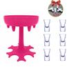6 Shot Glass Wine Whisky Beer Dispenser Holder Liquor Dispenser Drinking Games Tools for Christmas Home Party Bar Shot Glass