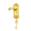 1:12 Scale Miniature Door Lock and Key Set 2 in 1 Pack Door Knocker Lock Set Vintage Dollhouses Decoration Accessories