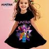 Kpop Demon Hunters Girls Toddler Dress Summer Kids Cartoon Anime Princess Beach Outfit Casual Nightgown