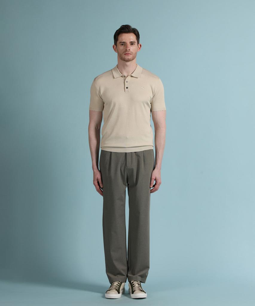PANICALE Beige Viscose Blend Polo Knit (Type B)