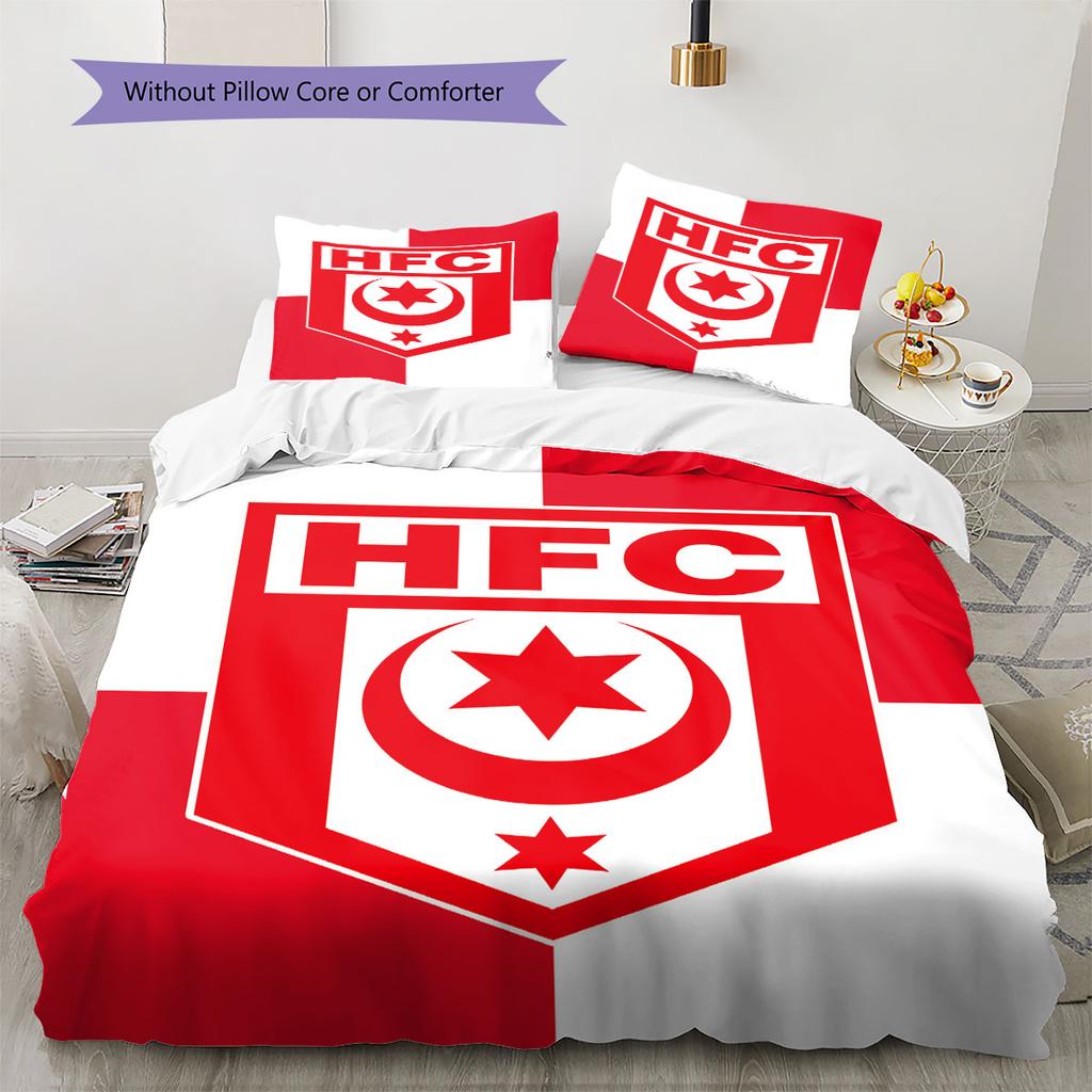 Hallescher FC Pattern Bedding,Quilt Set Quilt Cover Pillowcase Home Birthday Gift(1 * Duvet Cover + 2 * Pillowcase, Without Core)