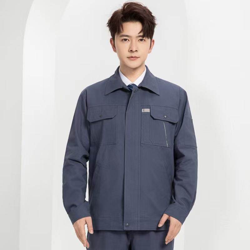 Durable Cotton Workwear Set: Anti-Scald, Long Sleeve, Wear-Resistant Clothing for Auto Repair and Electric Welding