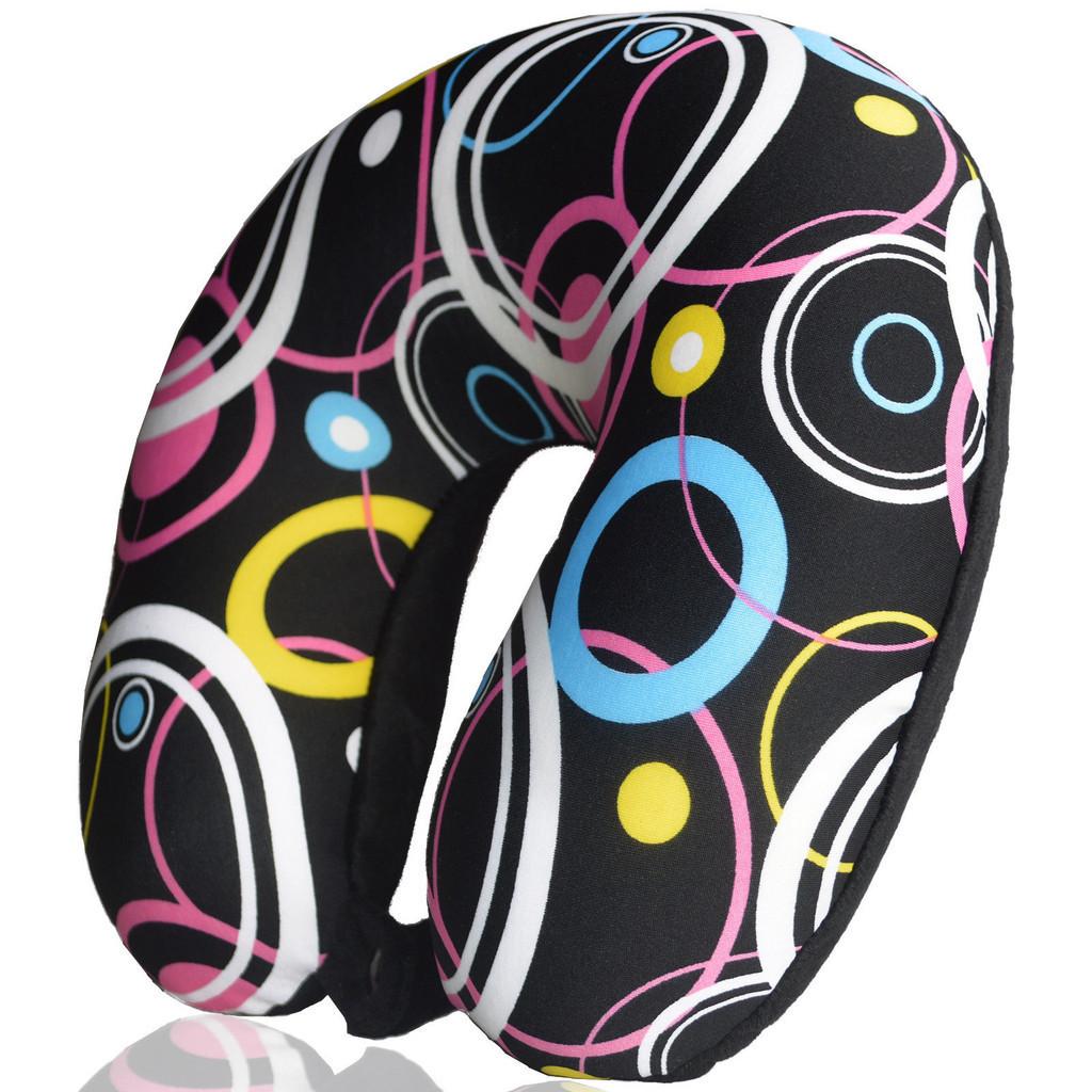 U Shape Travel Pillow With Printed Design For Adults Comfort And Support