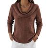 Spring and Autumn Hot Sale New Women's Casual Loose Fashionable Solid Color Pit Long Sleeve Sweater Tops