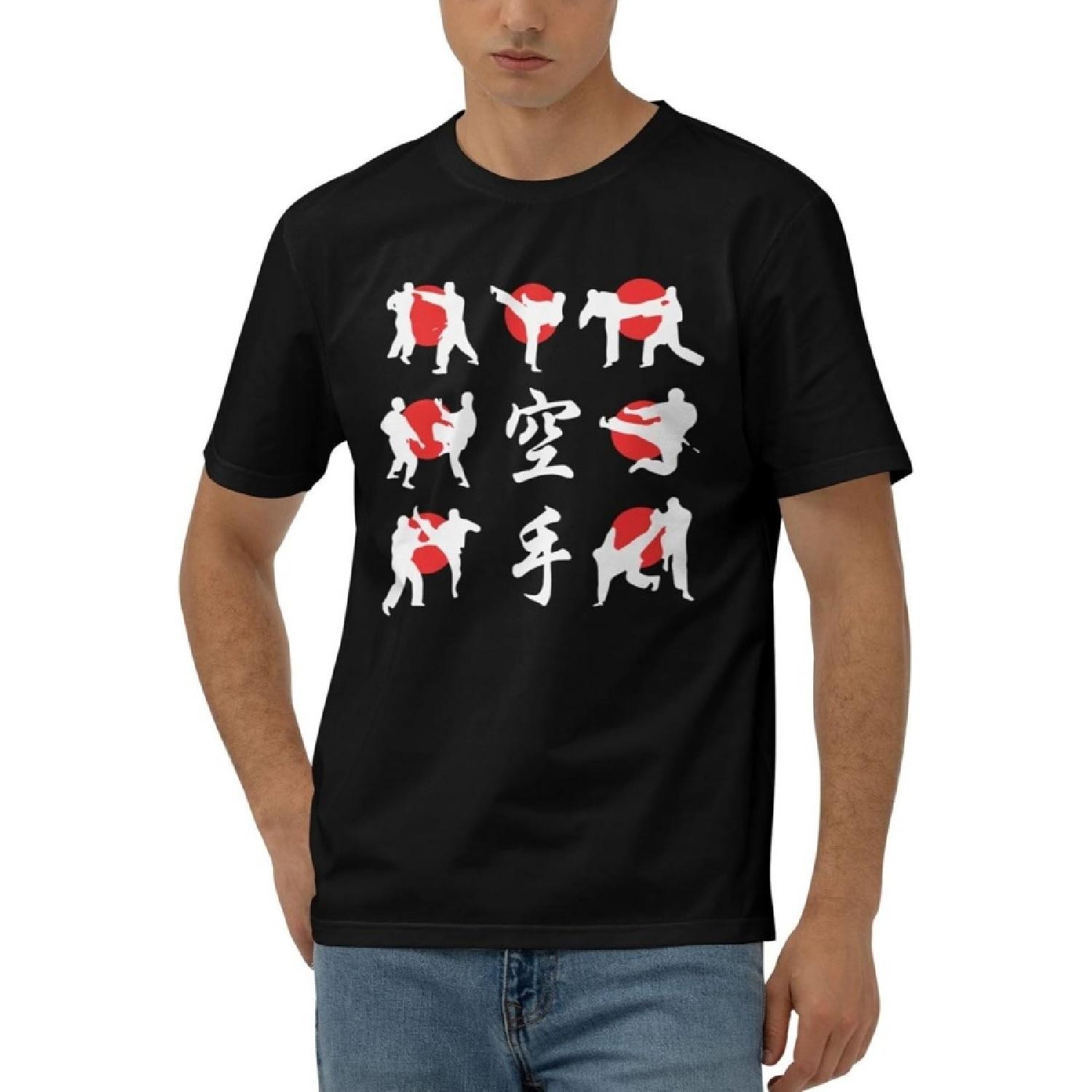 

JYEXSEIZ Kyokushin Karates Men s Short Sleeve T-Shirt Cotton Athletic Workout Casual Shirts Quick-Drying Tees Black XXXXXL різнокольоровий