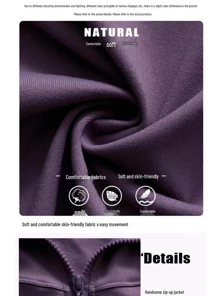 Women's Spring Slim Fit Quick-Dry Yoga Running Zipper Cardigan Long Sleeve Sunscreen Jacket