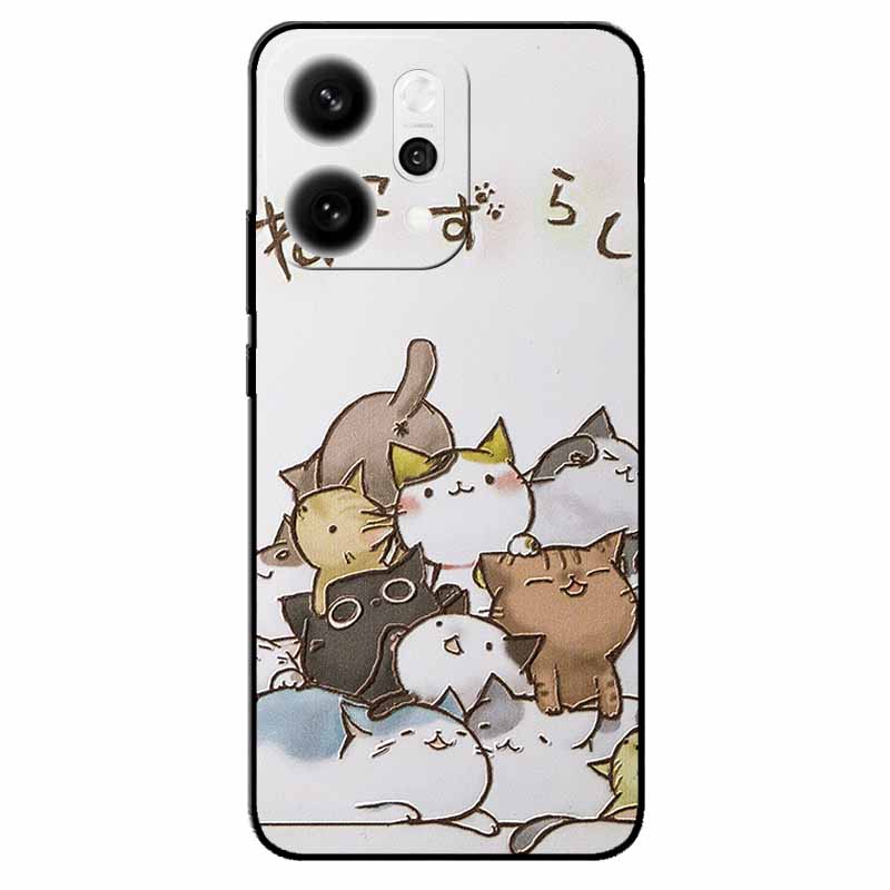 3D Cartoon Emboss Case For Oppo Reno14 5G Relief Embossed Retro Silicone Back Cover For Reno 14 CPH2737 Funda Anime Coque Reno14