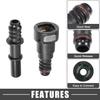 Car Fuel Line Hose Quick Release Connector Kit Straight 1/2" 12.61mm SAE to 1/2" 12mm Disconnect Hose Plastic Gray