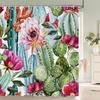 Colorful Flowers, Birds, Plants Shower Curtains Waterproof Bathroom  Curtains 3d Printing Polyester Cloth 180X200CM Bath Screen