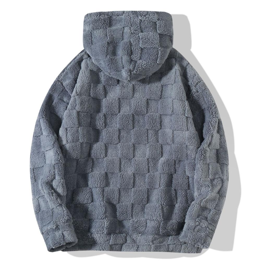 Women's Temperament Solid Color Hooded Plush Suit