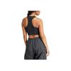 Adidas Originals Solid Color Cropped Letter Tank Top Women Tops Black IU2456