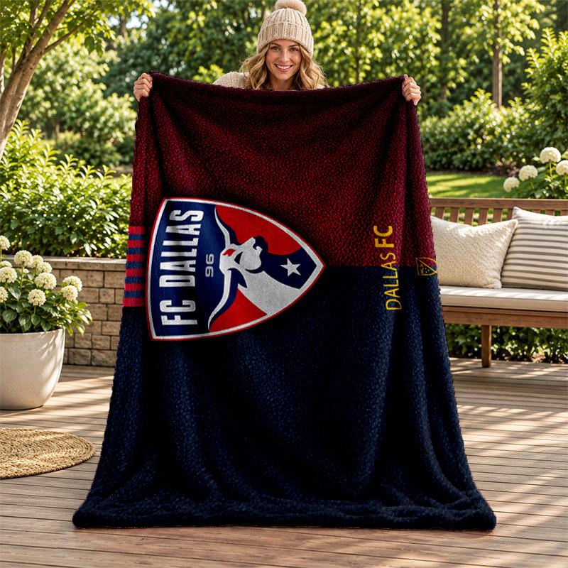 FC Dallas Blanket Flannel Blanket Soft Cozy Plush Throw for Sofa Bed Lightweight Home Decoration Gifts for Christmas Various Holidays