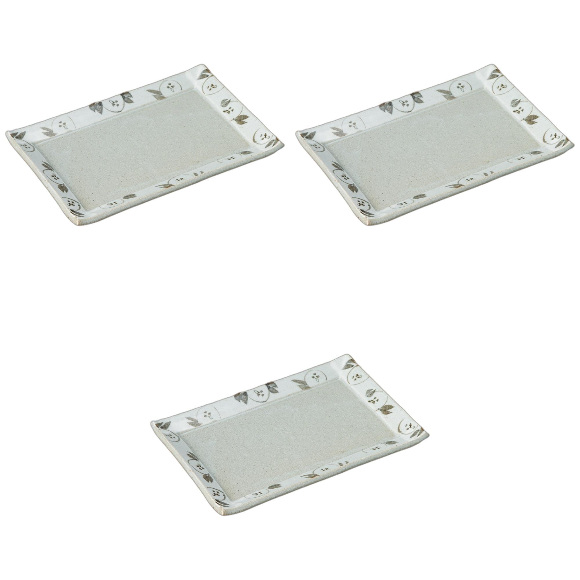 

Set of 3 Karatsu Tsubaki Ceramic Plates x x Ceramic Plates by Setomonohonpo 7.0 [21.7 14.8 2cm]