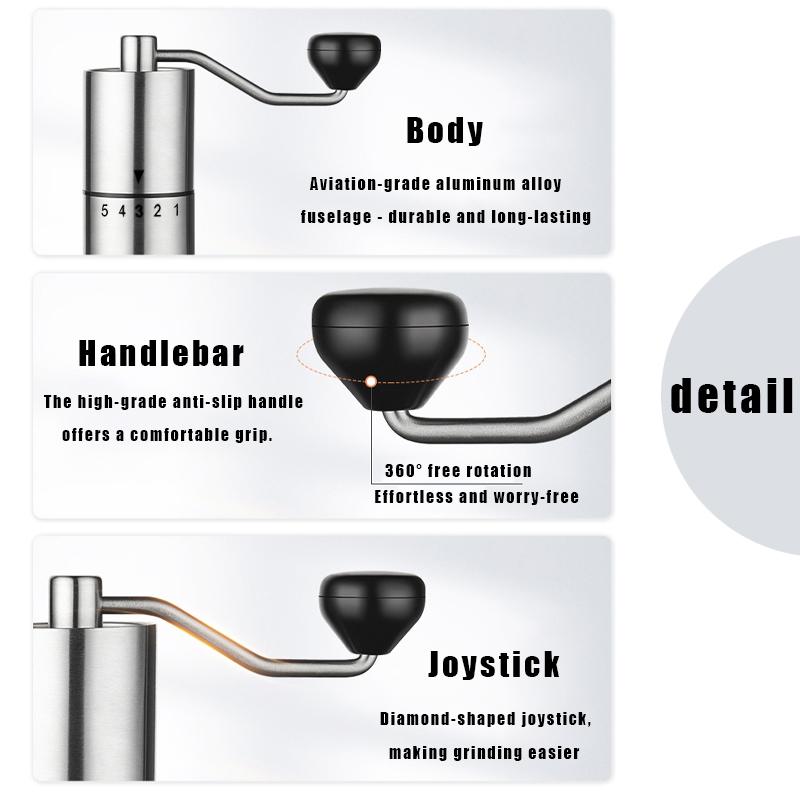 Stainless Steel Manual Coffee Grinder Portable Home Leisure Coffee Grinder
