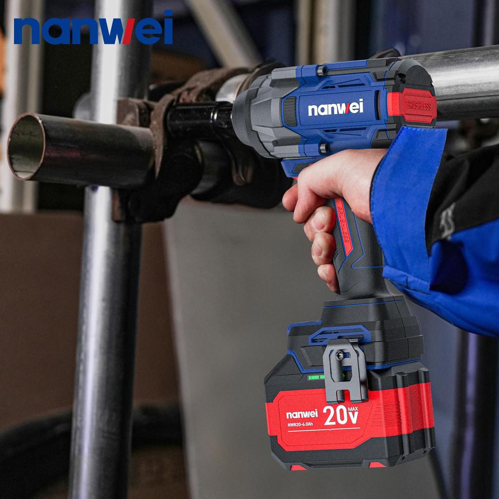 1000N NANWEI Electric Impact Wrench, size 1/2, adjustable torque 500N/800N/1000N, max. speed 2300 rpm