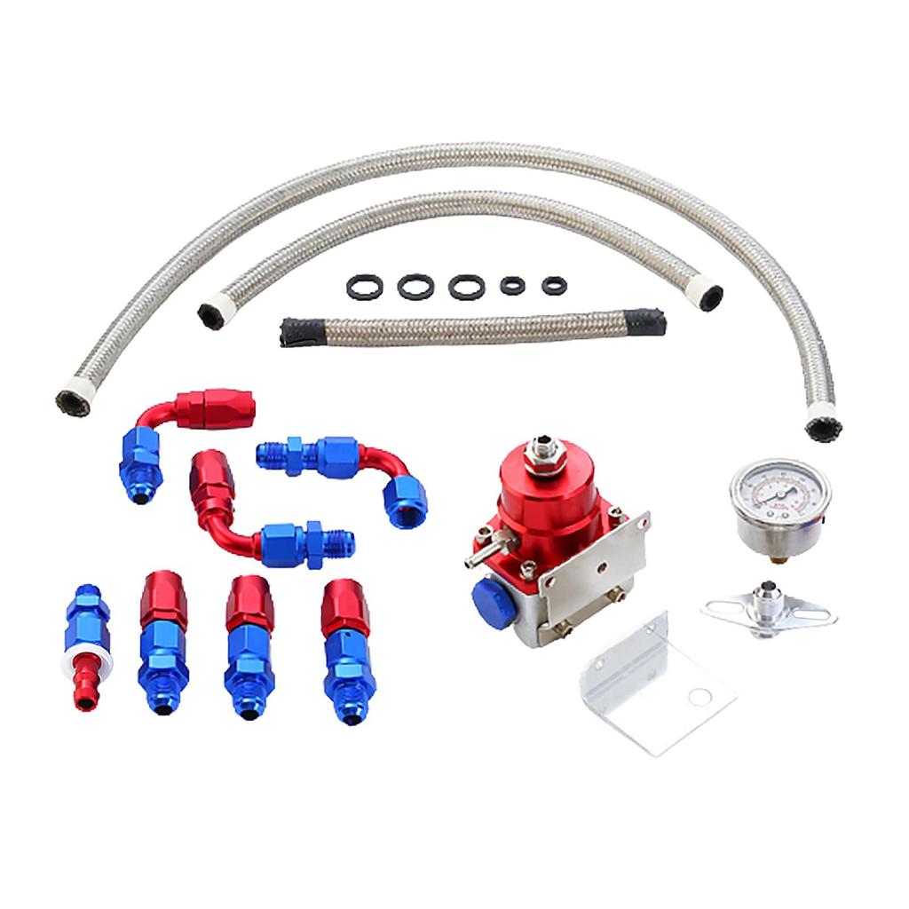 Universal Fuel ,Modification,Replacements, Fuel System Stainless Steel Braided Fuel Hose 0-100PSI PSI Display for Car