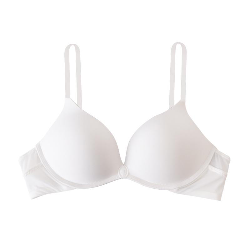 Zhangyou Women's Seamless Front-Buckle Sports Bra for Small Chests - Anti-Sagging, Gathered Design, Minimized Look for Larger Chests