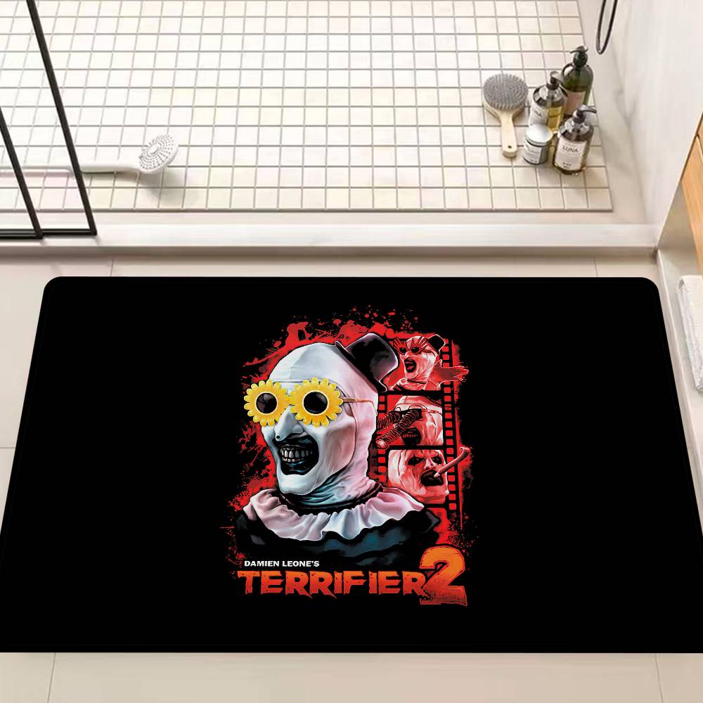 Horror Movie Terrifier Floor Mat INS Style Soft Bedroom Floor House Laundry Room Mat Anti-skid Household Carpets
