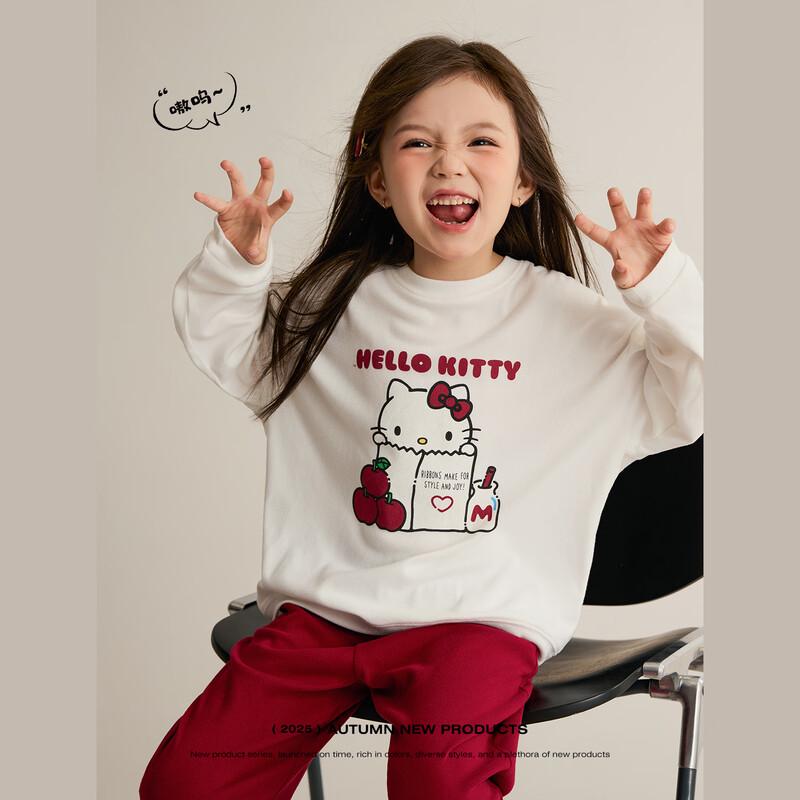 

Red Apple Girls Hello Kitty T-shirt & Straight Pants Set 165