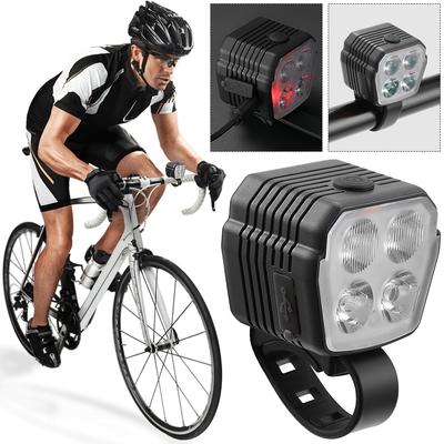Přední LED světlo na kolo Světlo na kolo USB nabíjení s klaksonem Bezpečnostní svítilna na kolo 7 světelných režimů Cyklistický světlomet pro noční jízdu