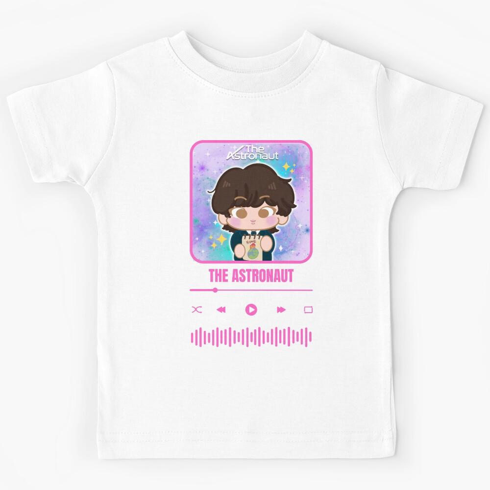 Kawaii Cute BTS Jin The Astronaut Superdeformed Jinnie Music player Kids T-Shirt 110