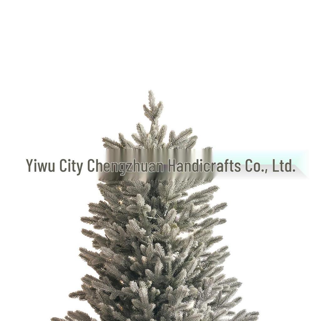 European Style Flocked Christmas Tree with Minimal Snow for Living Room Decor