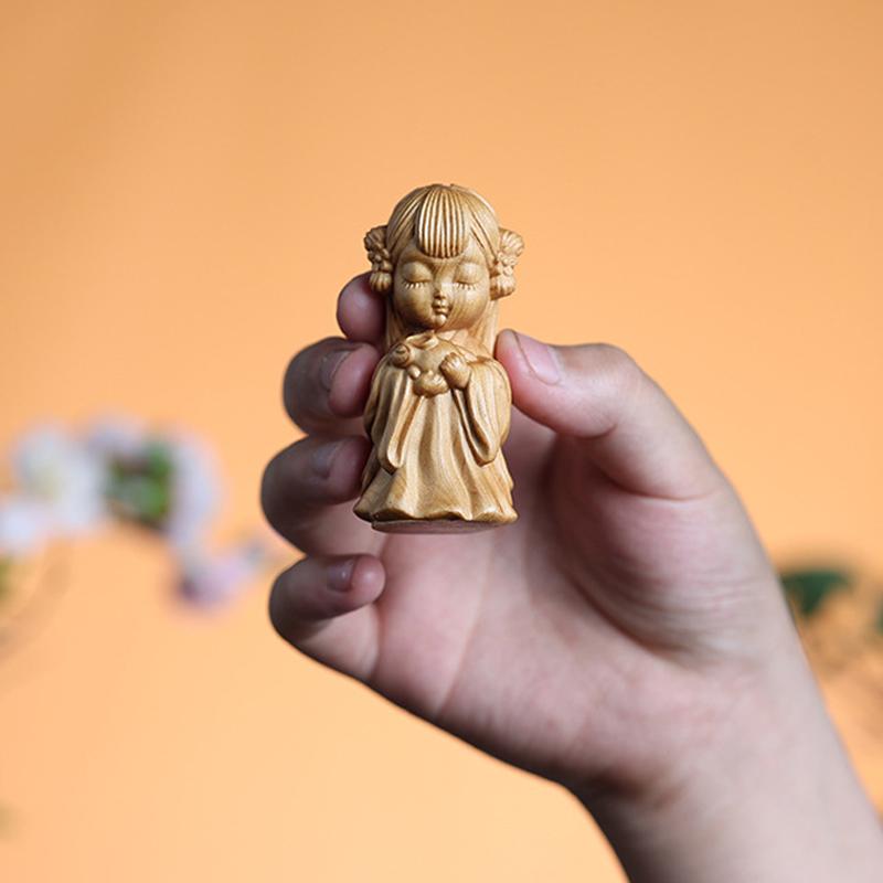 Miniaturowe Rzeźby Drewniane Urocze Figurki Czterech Wielkich Piękności Starożytności Ozdoba Rękodzieło na Biurko Dekoracja Domu zabawne prezenty