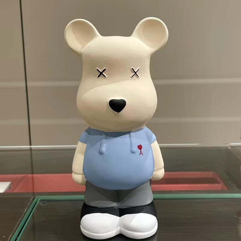 Cartoon Bear Piggy Bank: Creative Modern Ceramic Ornament for Living Room