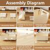 Modern Plastic Telescopic Storage Box, Open-Top Organizer with Multiple Compartments, Ideal for Closet, Kitchen, Desk - White