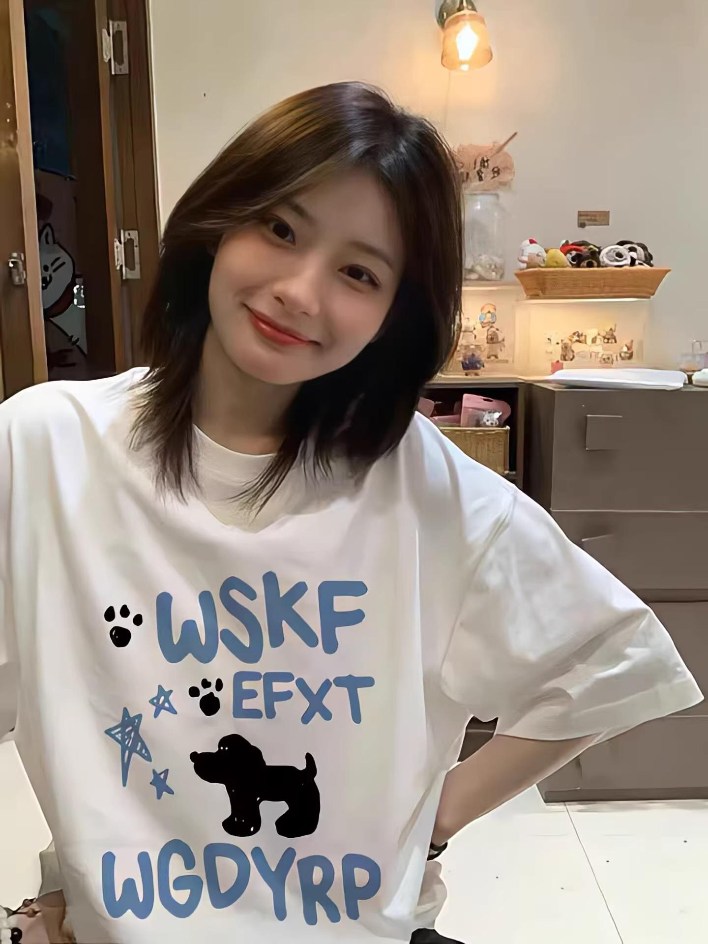 

2025 American Heavyweight Pure Cotton Women s White Loose Short Sleeve T-shirt L білий/сірий колір