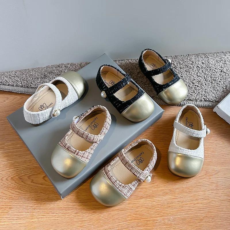 2024 Children Leather Shoes for Girl Spring Autumn New Fashion Korean Style Elegant Princess Anti-slippery Versatile Dress Shoes