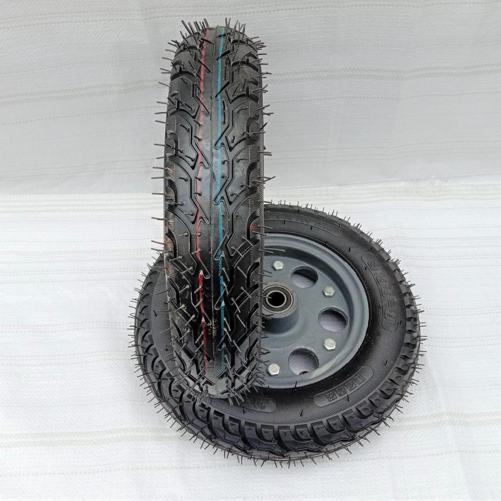 300-8 Pneumatic Cast Iron Trolley Wheel: 6-Ply Wire Construction for Industrial and Mining