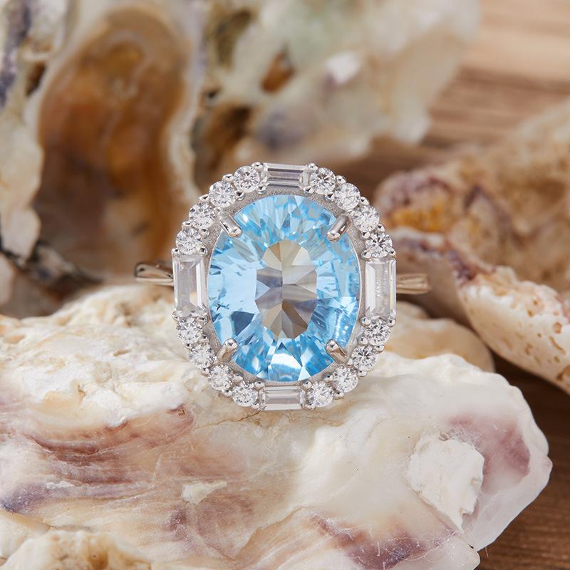 Anello Tesoro di Colore Artigianato Italiano Argento Sterling S925 Ametista Naturale Citrino Anello di Lusso Moda da Donna