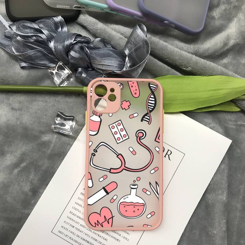 Nurse Medical Medicine Health Heart Phone Case For iPhone 16 15 14 13 12 11 Pro Max Mini SE 7 8 Plus Matte Cover Clear Fundas