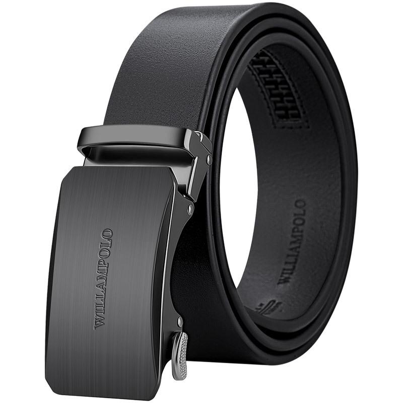 

Мужской ремень King Paul из коровьей кожи премиум-класса с автоматической пряжкой из сплава — элегантный и универсальный дизайн 125 cm чёрный