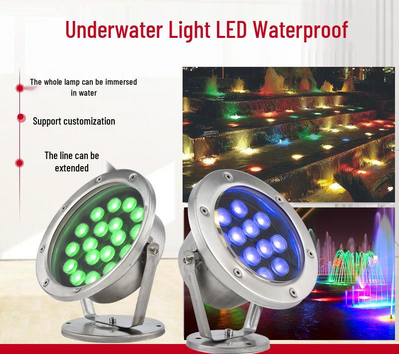 LED Waterproof Pond Spotlight: Aquarium & Fish Pond Light with 12V 3W/6W/12W Options