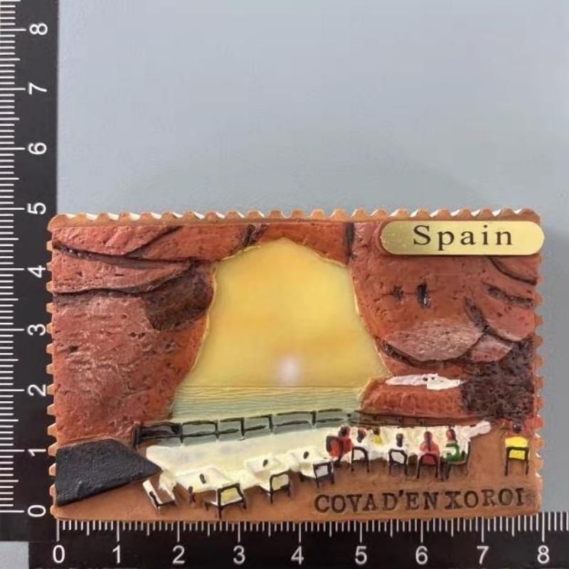 

3D Resin Spain Fridge Magnet - Barcelona Seville Donostia Jaen Spanish Travel Souvenir Refrigerator Magnet Home Decor Gift