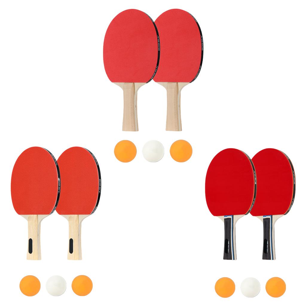 Professional PingPong Rackets with 3 Balls Table Tennis Rackets Portable Table Tennis Paddle for Indoor Outdoor Play