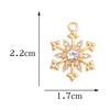 10Pcs Shiny Snowflake Charms Jewelry Making Women's Zircon Necklace Earrings Party Gift Festival Clavicle Chain Jewelry Pendant