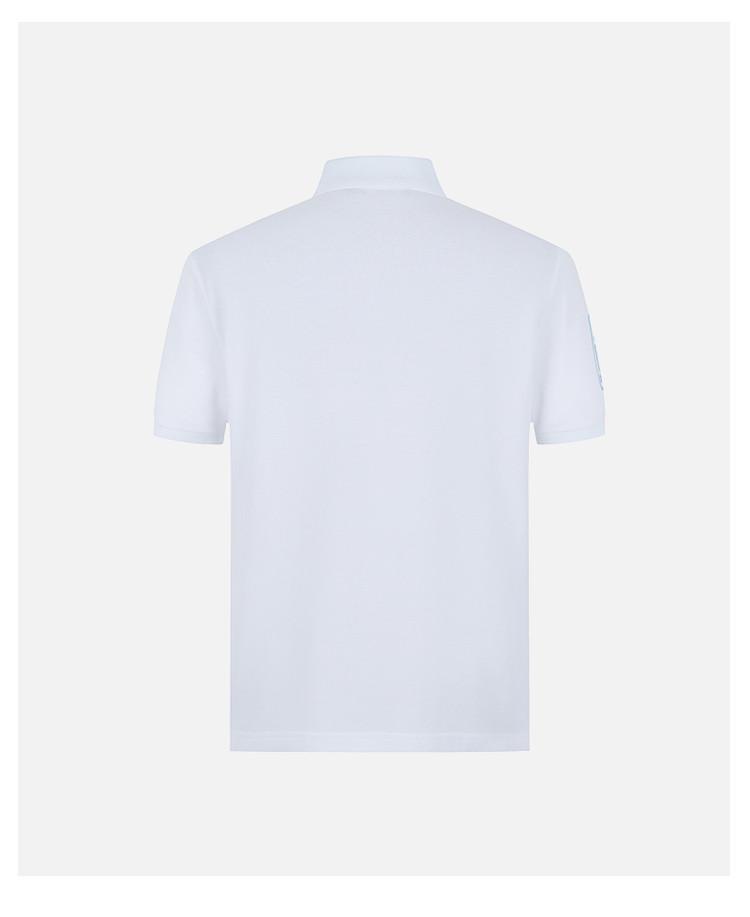 [Collar Letter Fashion Print] Spring/Summer Casual Men's Stand Up Collar Short Sleeved Polo Shirt
