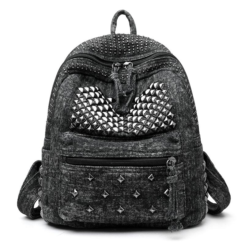 Женский рюкзак с заклепками Винтажный рюкзак большой емкости Small