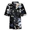 Women's Fashion Casual Lapel Short Sleeve Printed Shirt Women's Button Up Tops