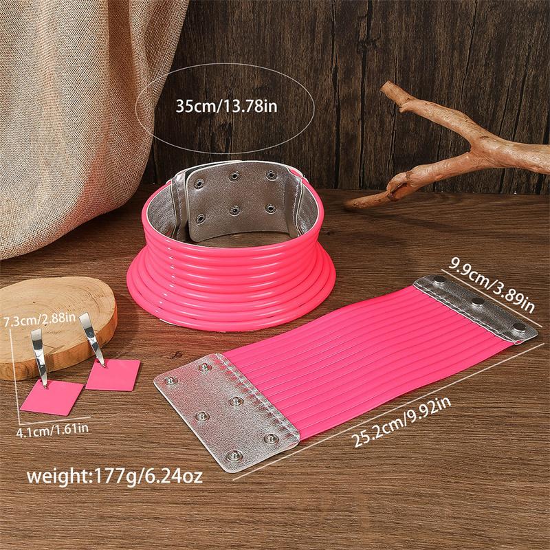 4 stk/sett Vintage Lær Afrikansk Zirkon Sett Choker Halskjede Armbånd Øredobber Sett For Kvinner Krage Halskjede Sett Zirkon Gaver