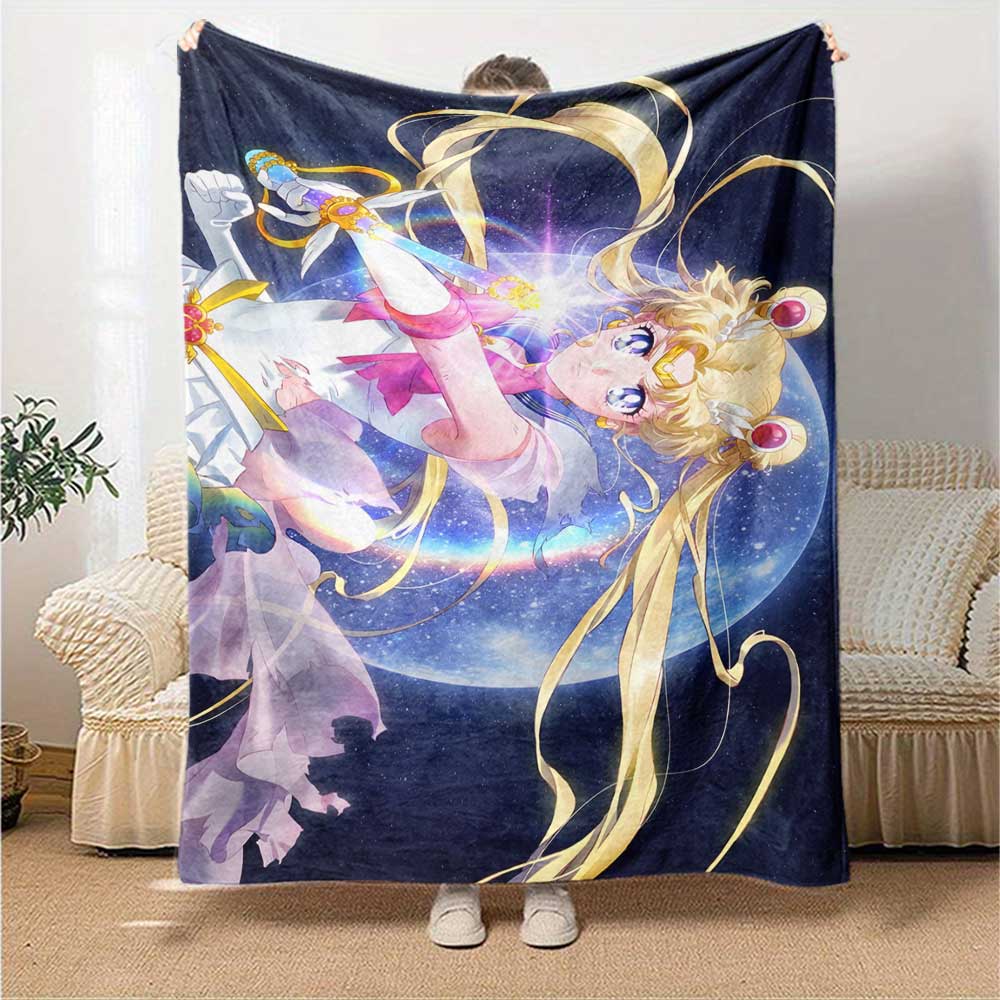 Sailor Moon Adventure Blanket Warmthful Decor Blanket Versatile for Sofa Sofa Couch Office Bed Picnics Warmthful Decor Best Holiday Y3